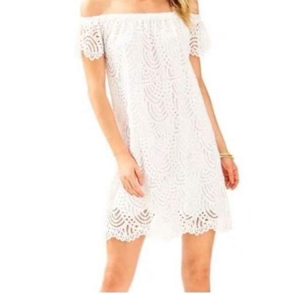 Nwt Lilly Pulitzer La Fortuna White Gypsea Lace Dress Medium - Picture 2 of 8